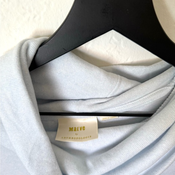 NWT ANTHROPOLOGIE COWL NECK TUNIC TOP IN SKY - Picture 7 of 14